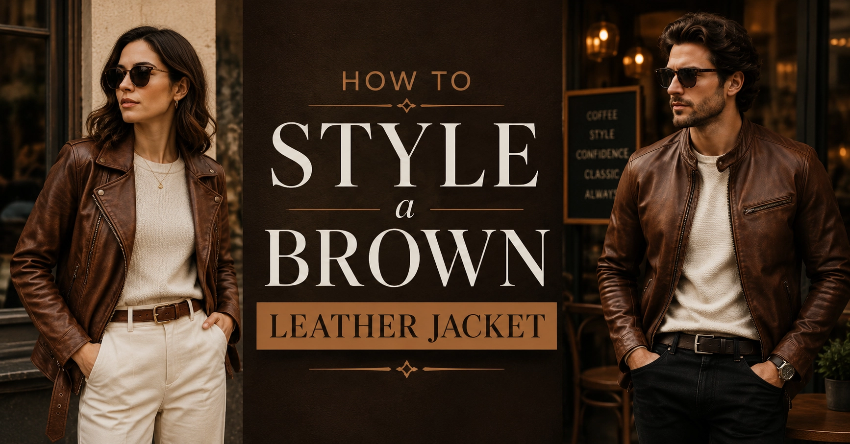 How to style a brown leather jacket