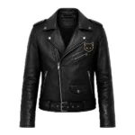 Black Cat Halloween Leather Jacket 2026