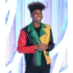 Isaac Brown American Idol Colorful Leather Jacket