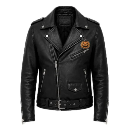 Jack-O-Lantern Pumpkin Leather Jacket