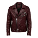 Raven Moon Burgundy Biker Halloween 2026 Jacket