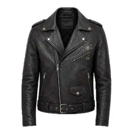 Spiderweb Halloween Leather Jacket 2026