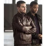 The Flash Stephen Amell Leather Jacket - Image 2