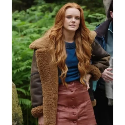 Abigail Cowen Fate Bloom S02 Shearling Leather Jacket