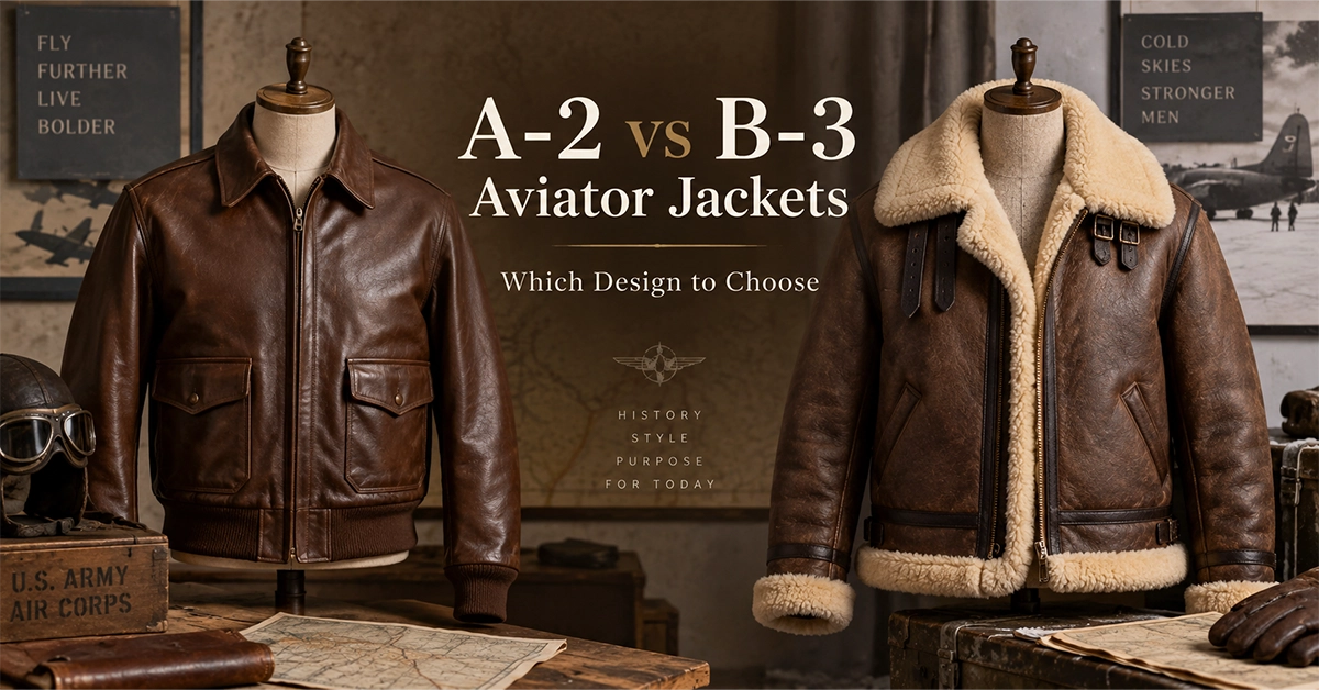 A-2 vs B-3 Aviator Jackets and Which Design to Choose