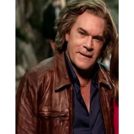Cocaine Bear Ray Liotta Brown Leather Jacket