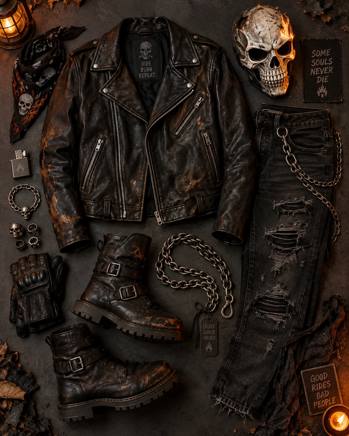Ghost Rider - inspired Halloween outfit.