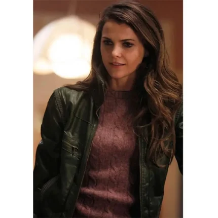 Keri Russell The Americans Green Leather Jacket