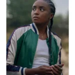 Kiki Layne The Old Guard Satin Bomber Jacket