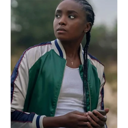 Kiki Layne The Old Guard Satin Bomber Jacket