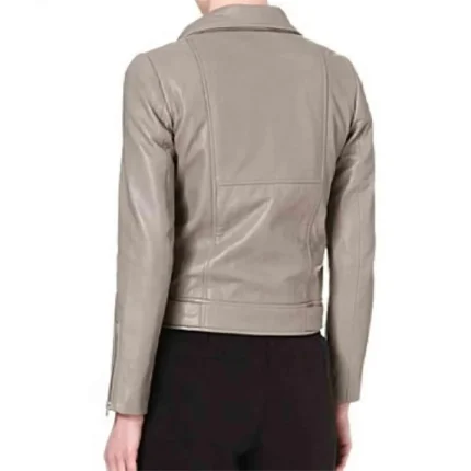 Pretty Little Liars S05 Ashley Benson Womens Grey Leather Jacket