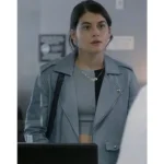 Single Drunk Female Sofia Black-D'Elia Blue Leather Jacket - Image 4
