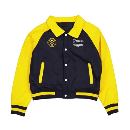 Denver Nuggets Navy and Yellow Throwback Jacket