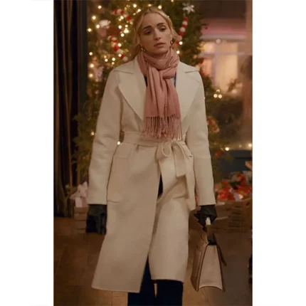 Ginny & Georgia Brianne Howey White Wool Coat