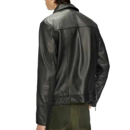 Men's Classic Carve Black Leather biker Jacket