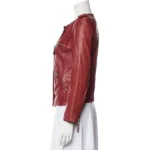 Scandal Katie Lowes Womens Red Leather Jacket