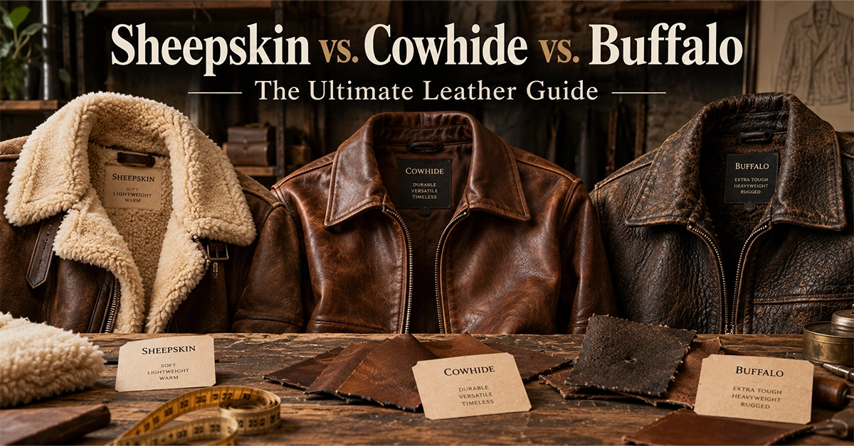 Sheepskin vs. Cowhide vs. Buffalo: The Ultimate Leather Guide