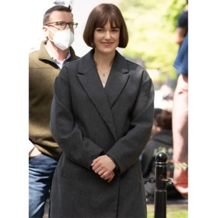 Suspicion Elizabeth Henstridge Grey Wool Coat