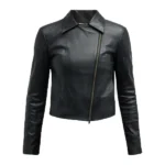 Women's Vince Zip Front Leather Jacket