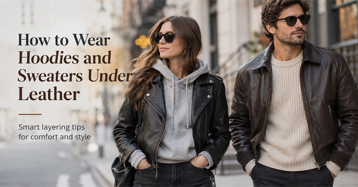 How to Wear Hoodies and Sweaters Under Leather